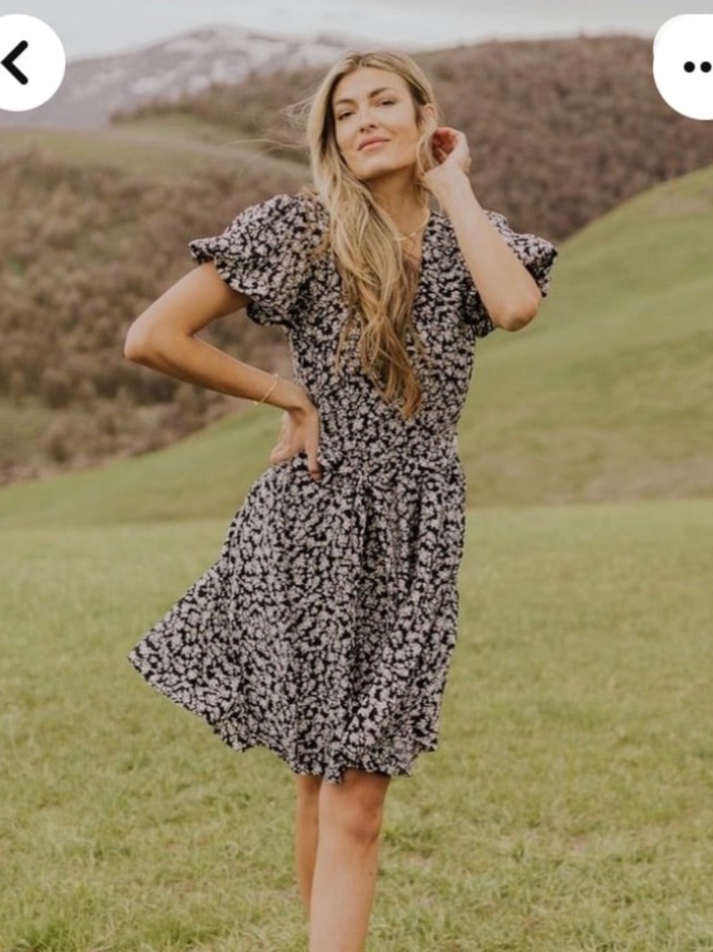 Roolee | Black Floral “Mom” Nursing Dress